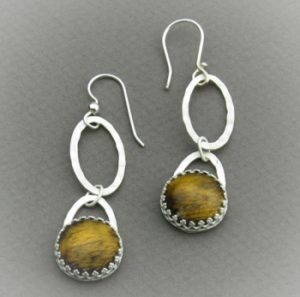 brown tigers eye silver