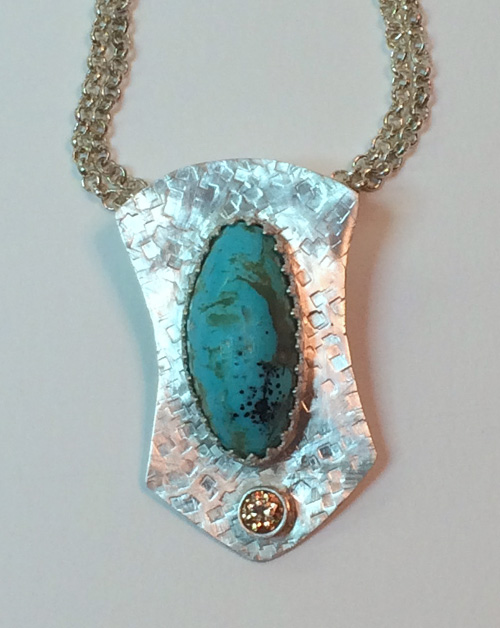 turquoise pendant finished