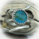 blue gemstone ring on sterling silver