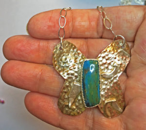Handmade, Peruvian opal, sprinkledsilver