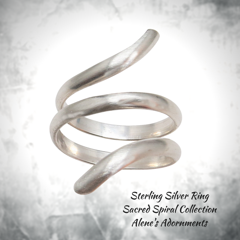 sterling silver sacred spiral ring