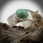 handmade turquoise ring in sterling silver