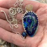 sterling and azurite pendant