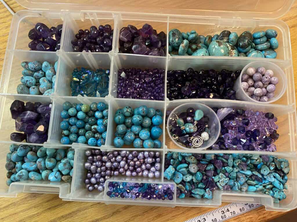 amethyst and turquoise beads
