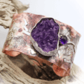 amethyst geode cuff