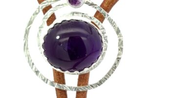 amethyst bolo tie